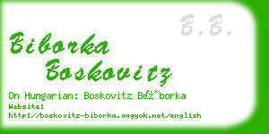 biborka boskovitz business card